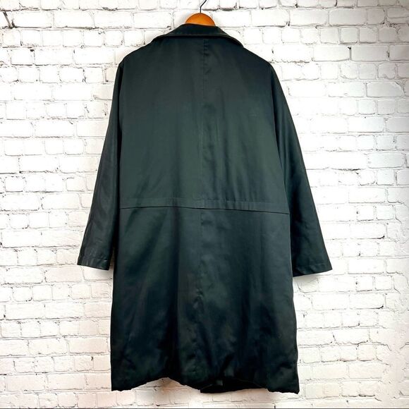 Vintage 90s Calvin Klein Quilted Rain Slicker Jacket Insulated Small - Picture 2 of 16